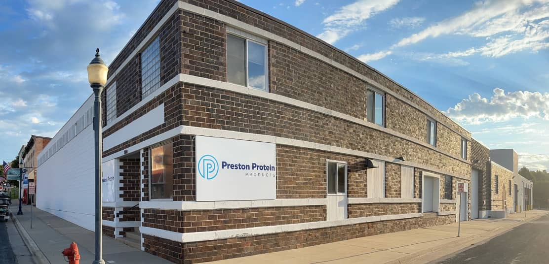 A photograph of the Preston Protein facility exterior